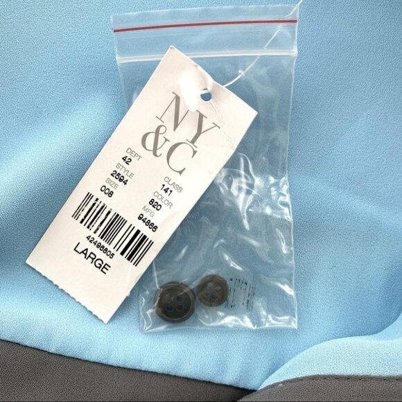 New York & Company 1/2  button down shirt with long sleeves - Picture 7 of 10